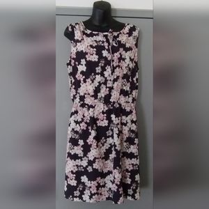 Loft Floral Tank Dress with Pockets